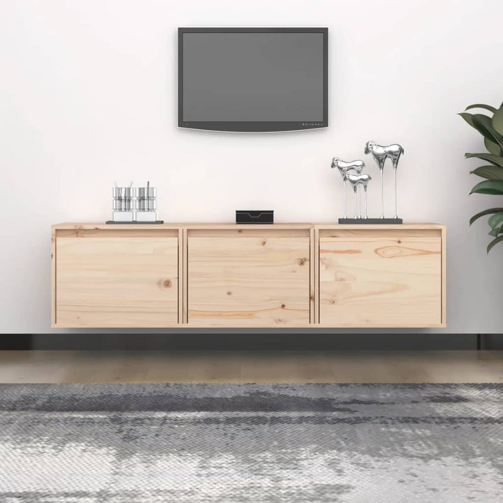 Tv-Bänk 3 St Massiv Furu