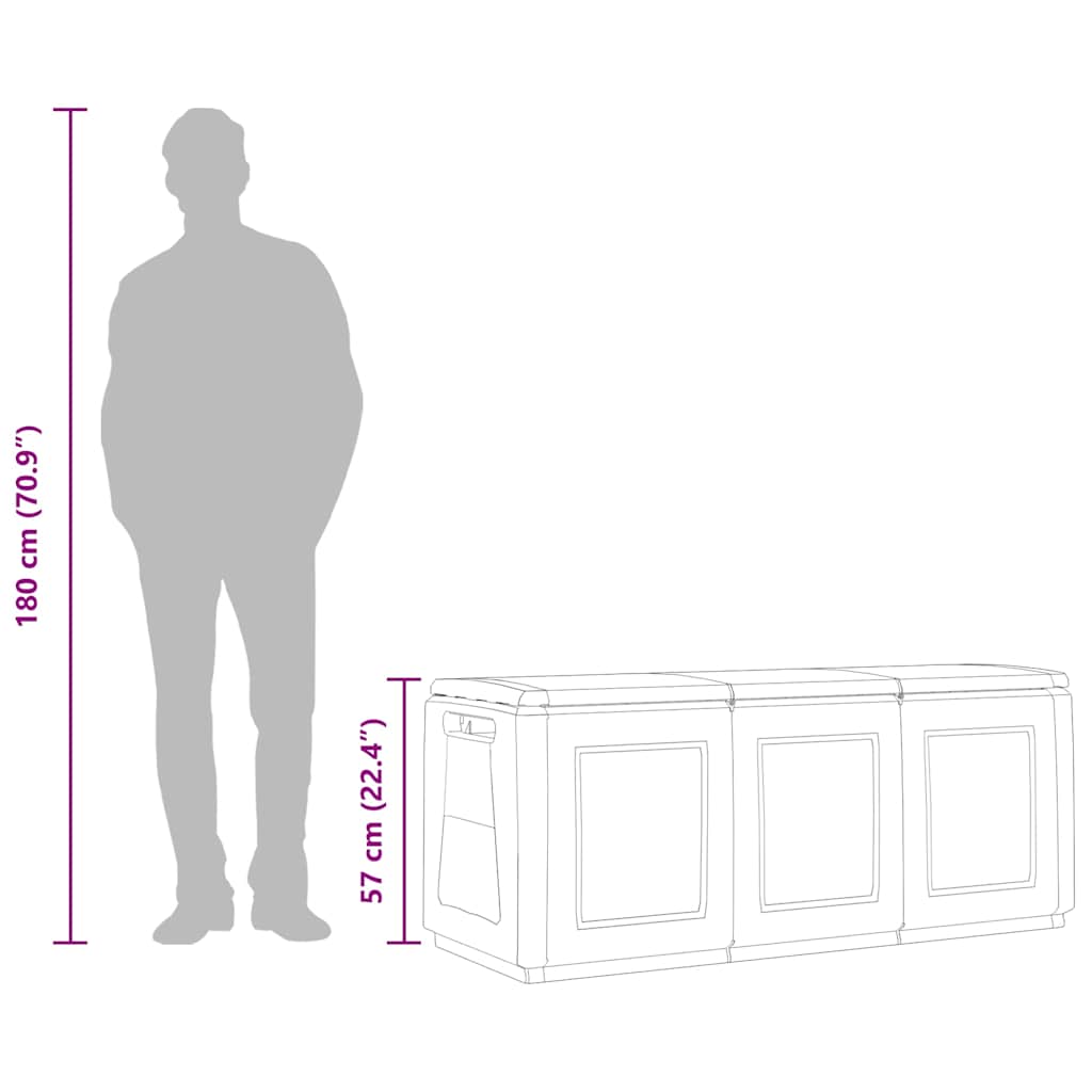 Dynbox 330 L Mörkgrå Och Svart