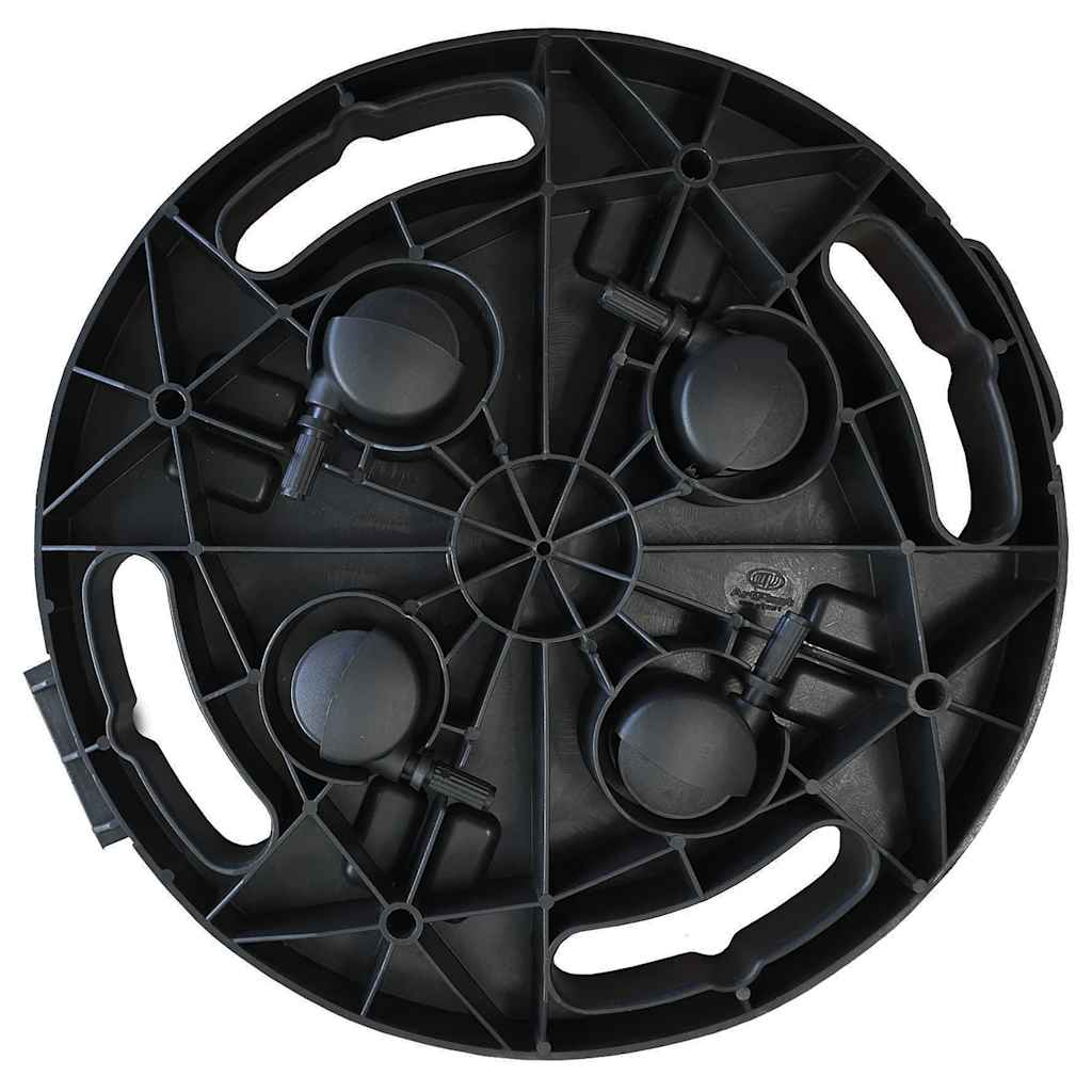 Blomvagn Med Hjul Diameter 30 Cm Svart 170 Kg