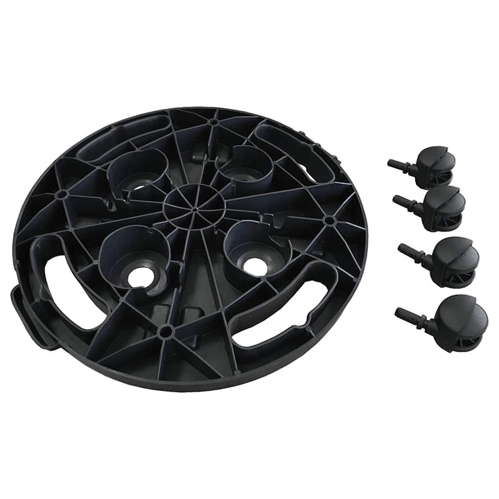 Blomvagn Med Hjul Diameter 30 Cm Svart 170 Kg