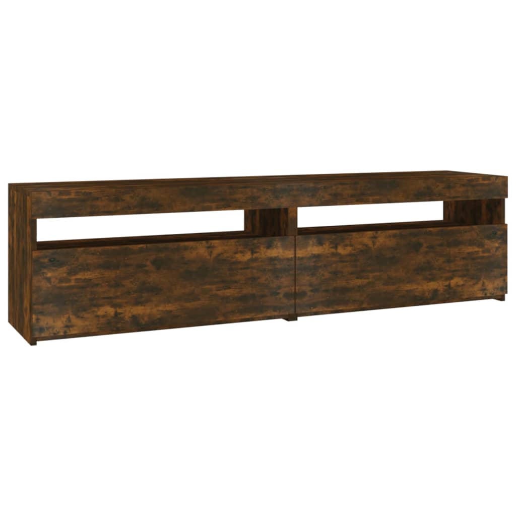 Tv-Bänk Med Led-Lampor 60X35X40 Cm Konstruerat Trä