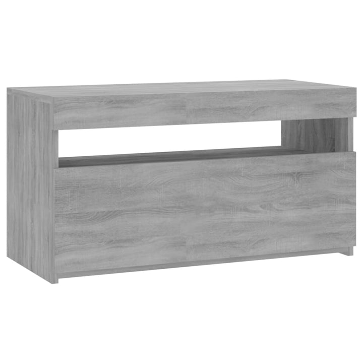 Tv-Bänk Med Led-Lampor 60X35X40 Cm Konstruerat Trä