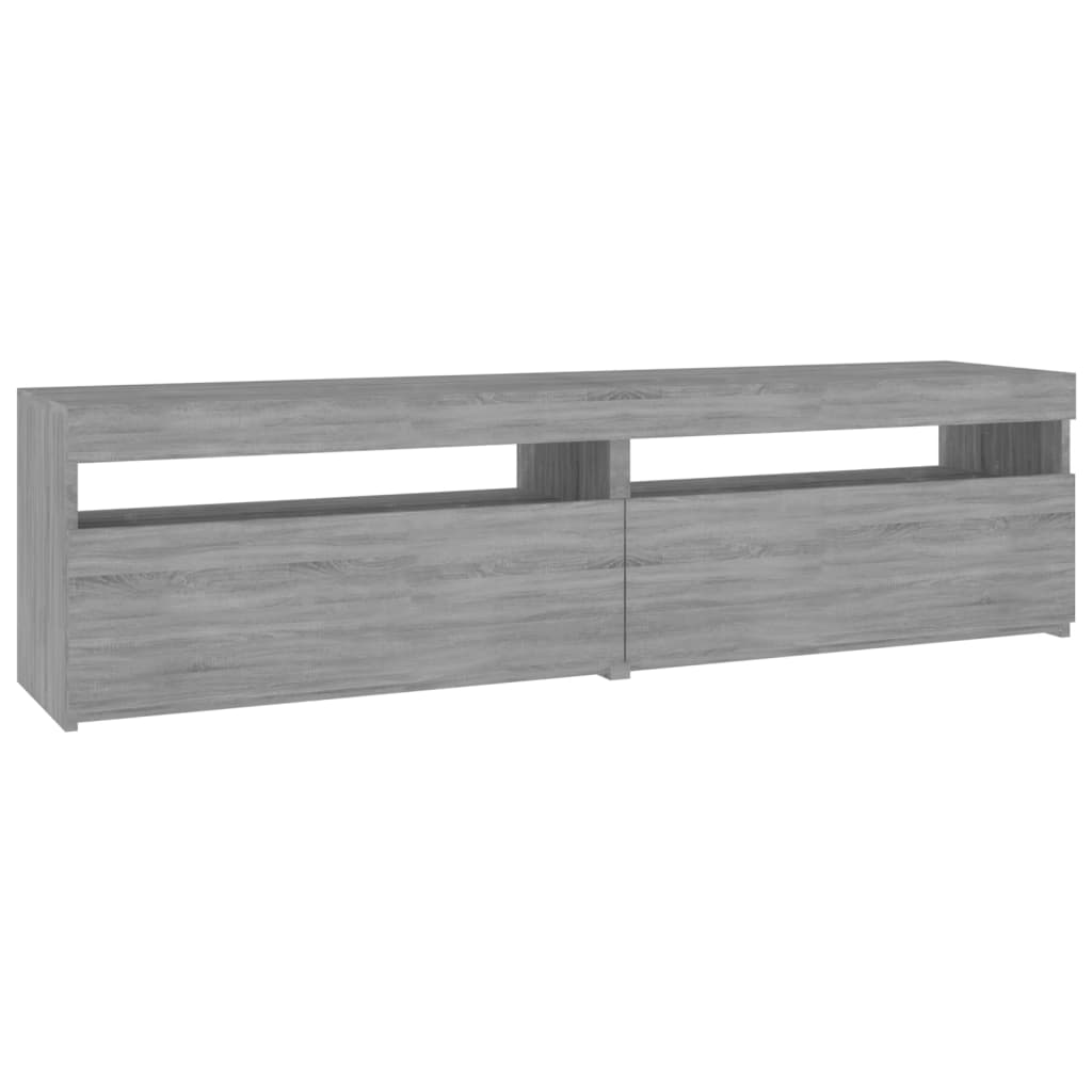 Tv-Bänk Med Led-Lampor 60X35X40 Cm Konstruerat Trä