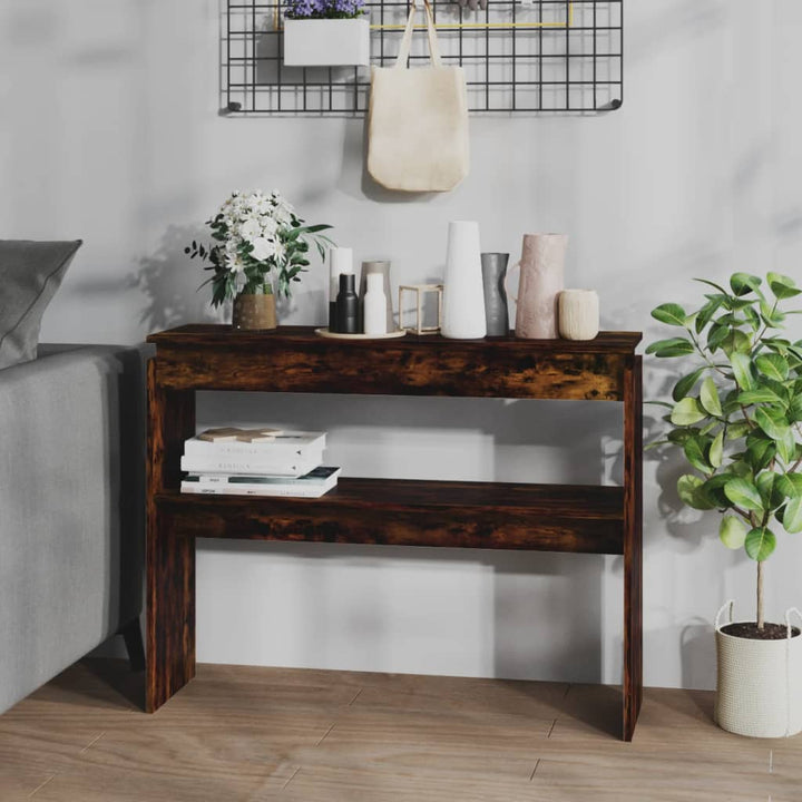 Konsolbord Åldrat Trä 102X30X80 Cm Konstruerat Trä