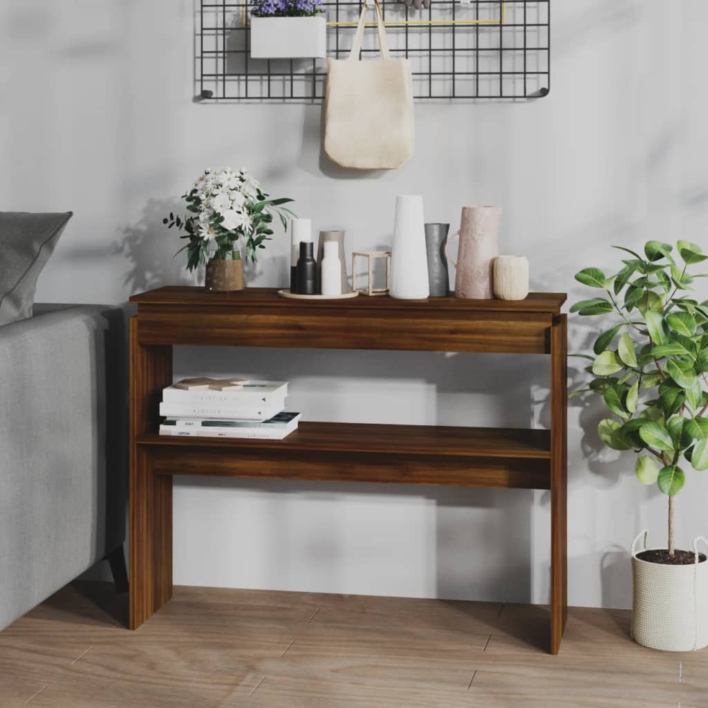 Konsolbord Åldrat Trä 102X30X80 Cm Konstruerat Trä