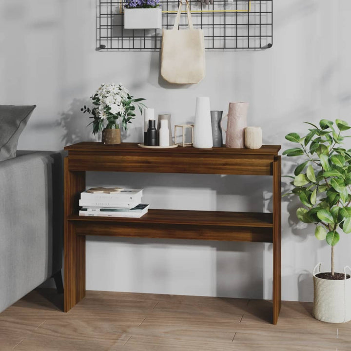 Konsolbord Åldrat Trä 102X30X80 Cm Konstruerat Trä