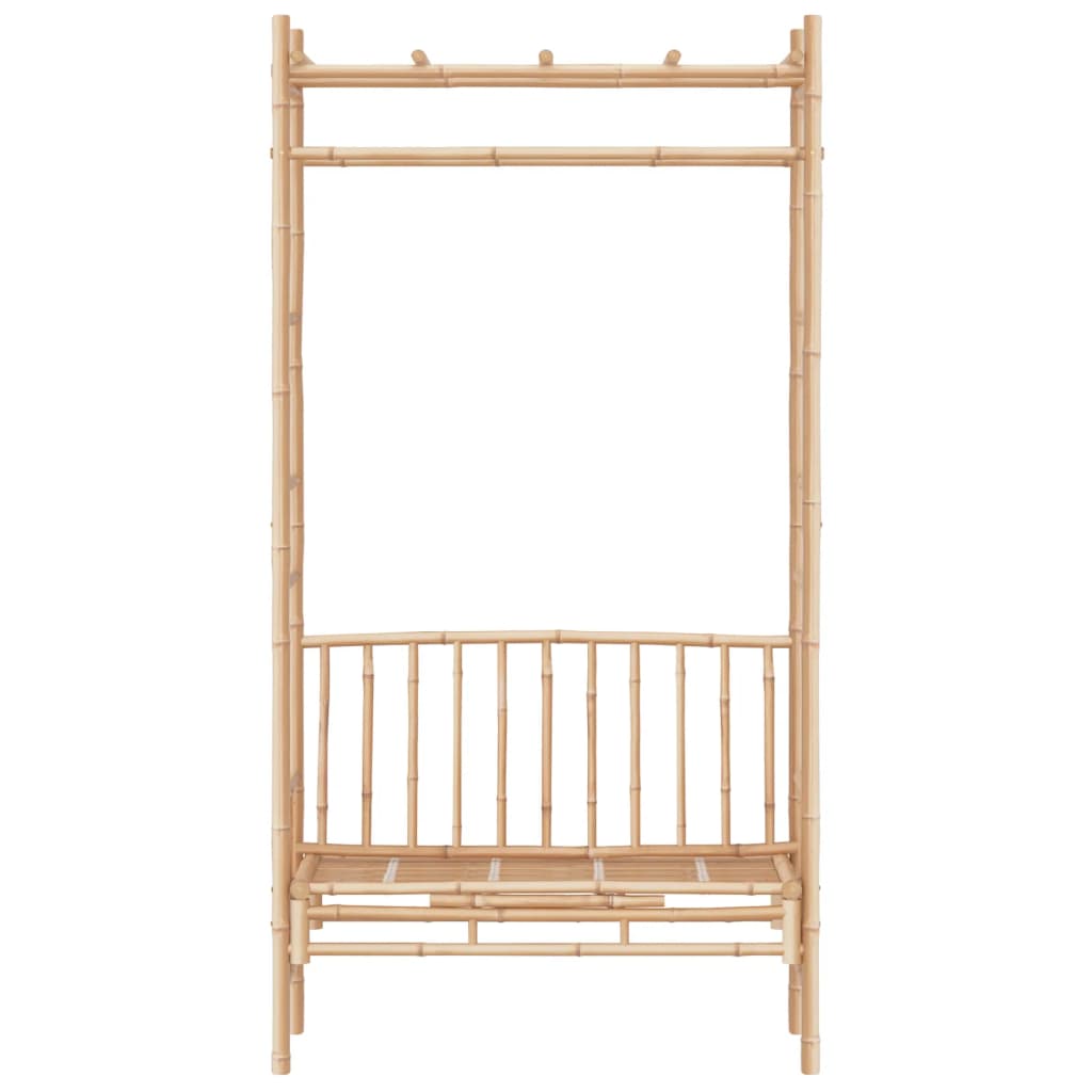 Trädgårdsbänk Med Pergola 116 Cm Bambu