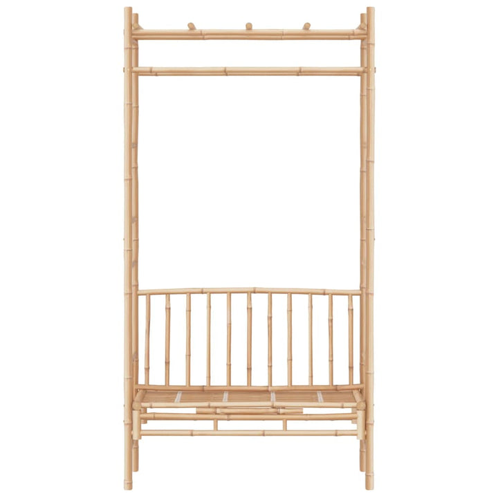 Trädgårdsbänk Med Pergola 116 Cm Bambu
