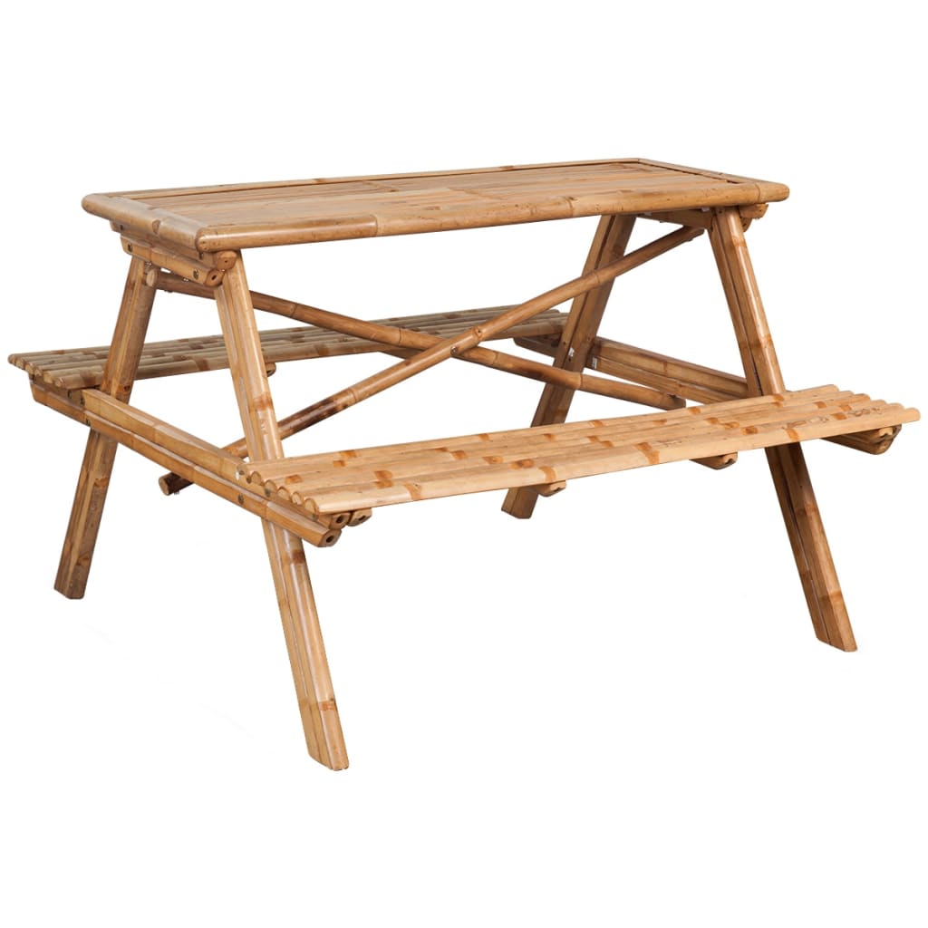 Picknickbord 115X115X81 Cm Bambu
