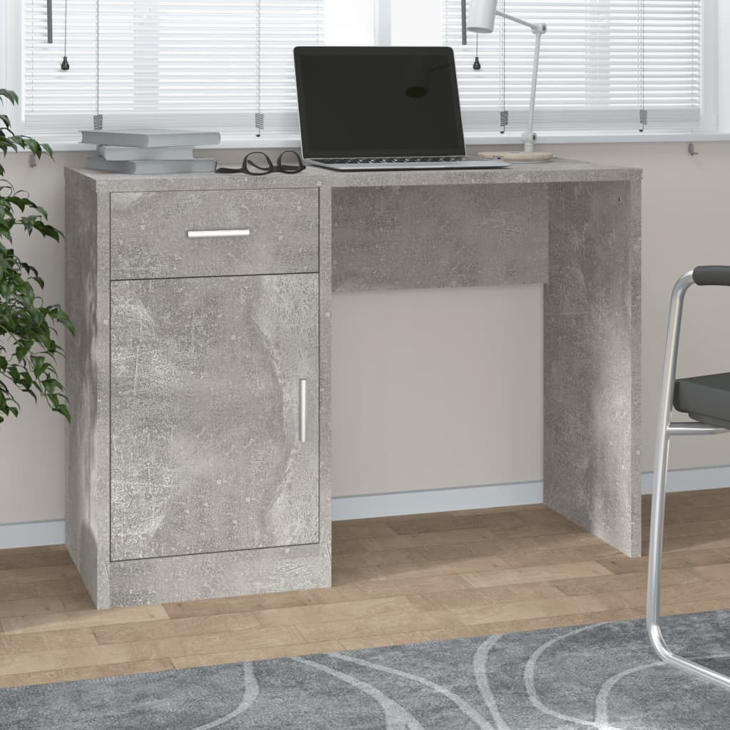 Skrivbord Lådor &amp; Skåp 100X40X73Cm Konstruerat Trä