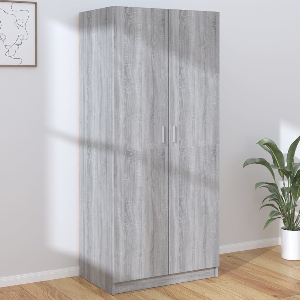 Garderob Hantverksmässig Ek 80X52X180 Cm Konstruerat Trä