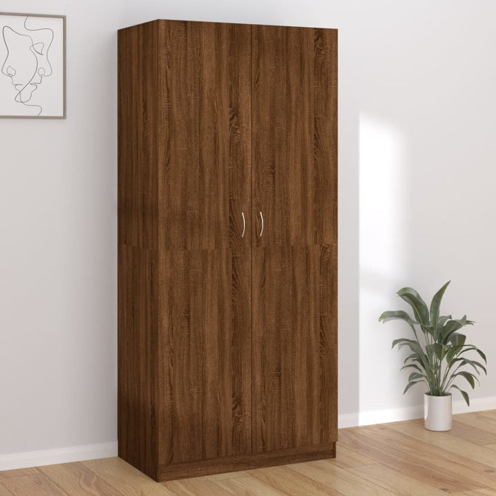 Garderob 90X52X200 Cm Konstruerat Trä