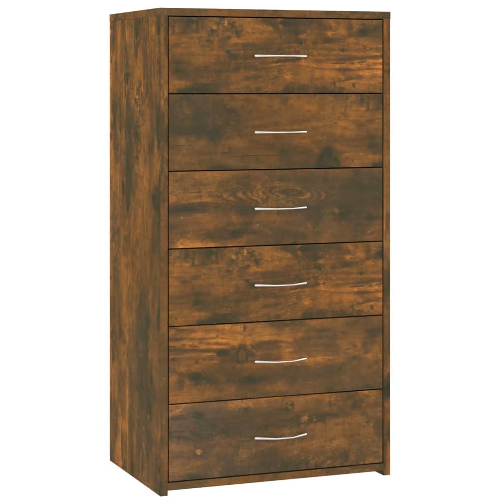 Byrå 6 Lådor 50X34X96 Cm Konstruerat Trä