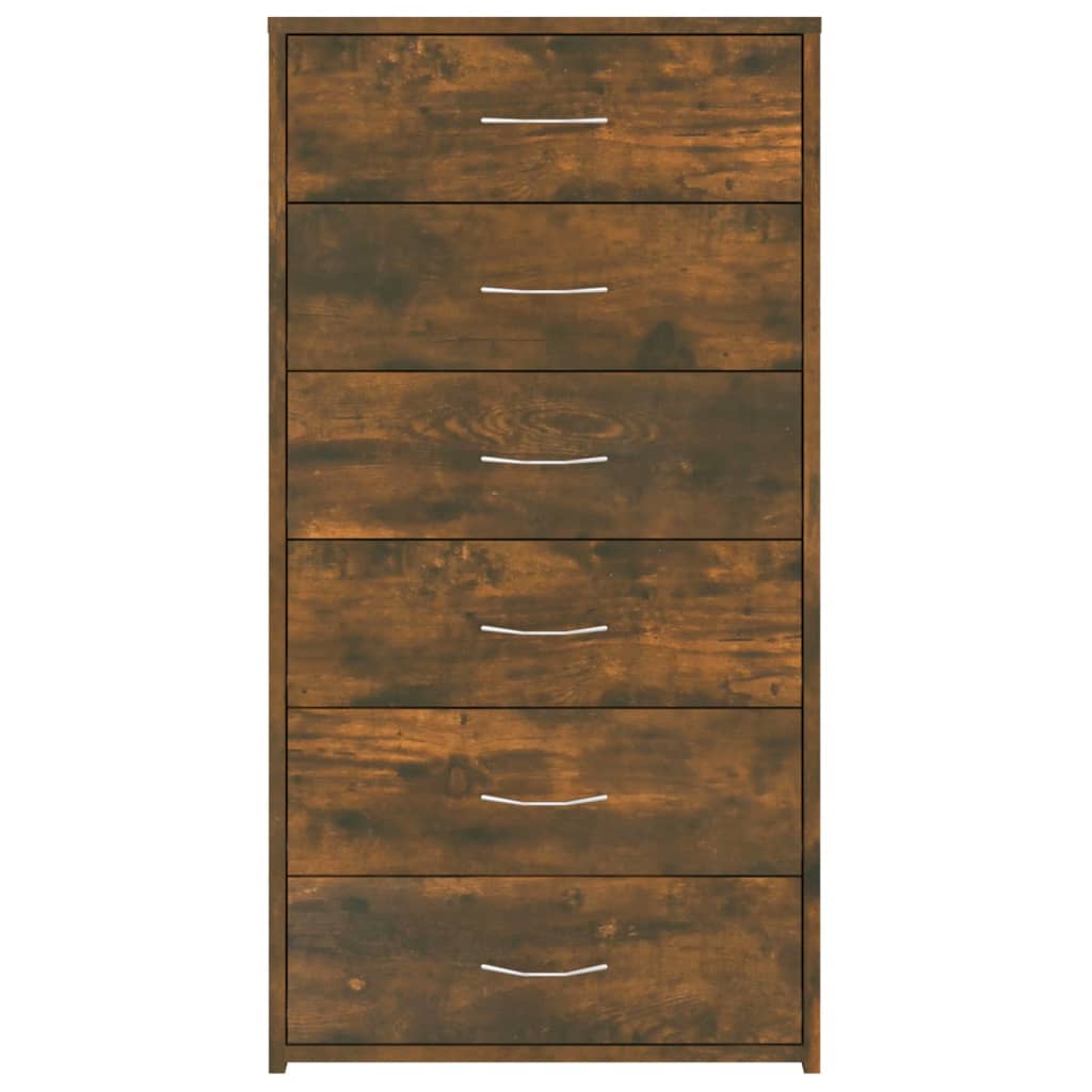 Byrå 6 Lådor 50X34X96 Cm Konstruerat Trä