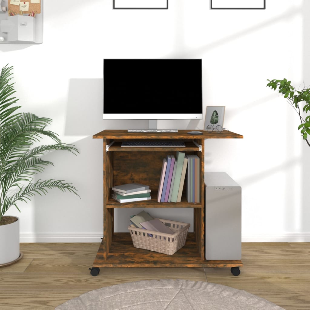 Datorbord Åldrat Trä 80X50X75 Cm Konstruerat Trä