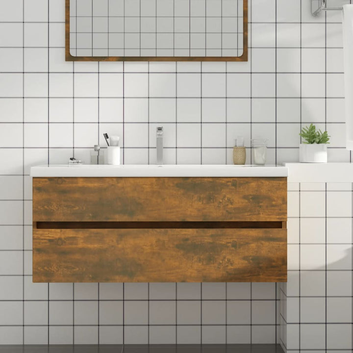 Badrumsskåp Hantverksmässig Ek 41X38,5X45 Cm Konstruerat Trä