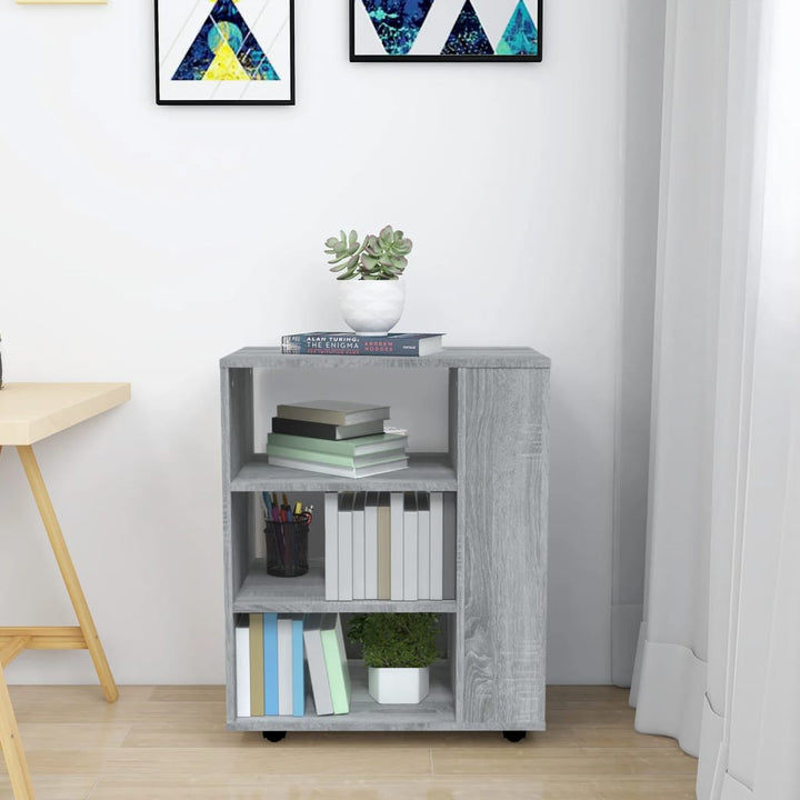 Skåp Med Hjul 60X35X75 Cm Konstruerat Trä