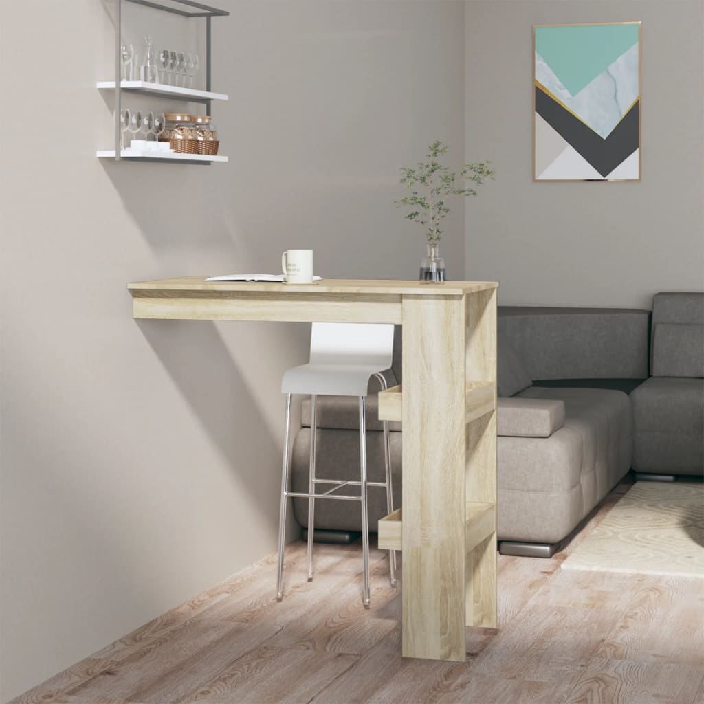 Barbord Väggmonterat 102X45X103,5 Cm Konstruerat Trä