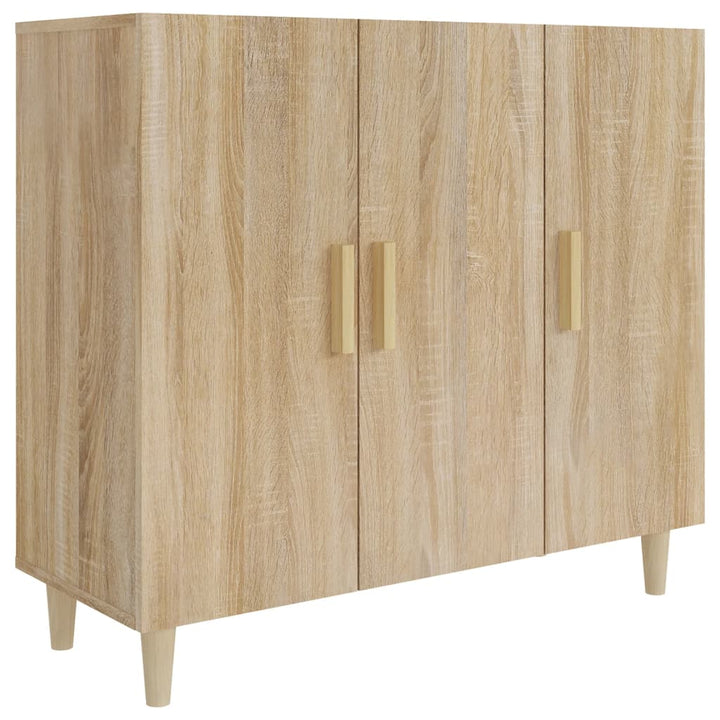 Skänk Sonoma-Ek 90X34X80 Cm Konstruerat Trä