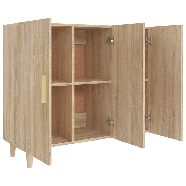 Skänk Sonoma-Ek 90X34X80 Cm Konstruerat Trä