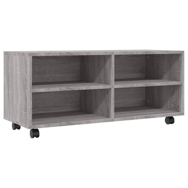 Tv-Bänk Med Hjul 90X35X35 Cm Konstruerat Trä