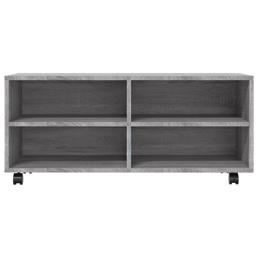 Tv-Bänk Med Hjul 90X35X35 Cm Konstruerat Trä