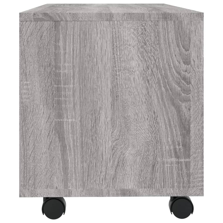Tv-Bänk Med Hjul 90X35X35 Cm Konstruerat Trä