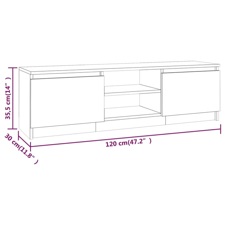 Tv-Bänk 120X30X35,5 Cm Konstruerat Trä