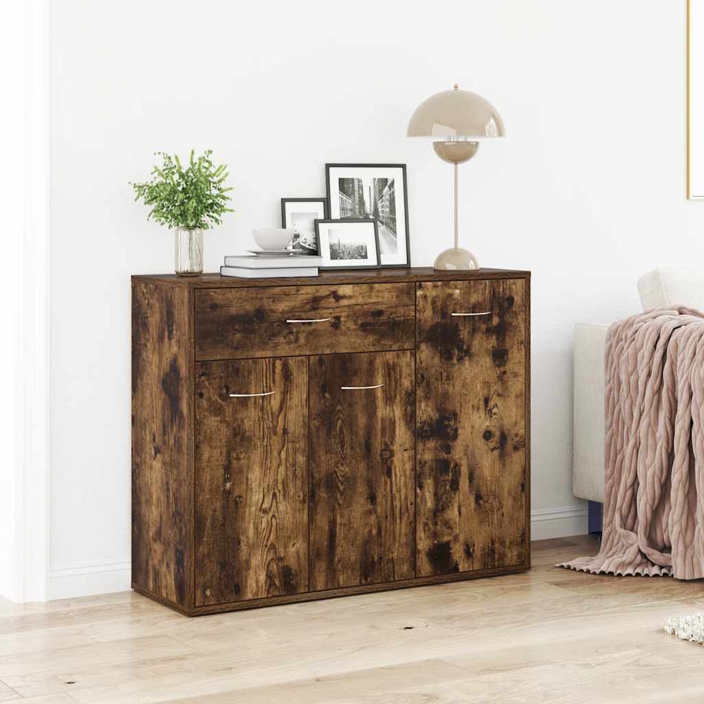 Skänk Hantverksmässig Ek 88X30X70 Cm Konstruerat Trä