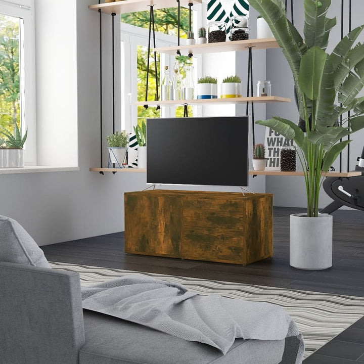 Tv-Bänk Åldrat Trä 80X34X35,5 Cm Konstruerat Trä