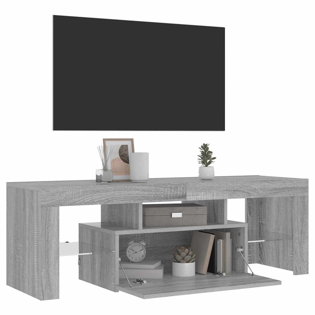 Tv-Bänk Med Led-Belysning 120X35X40 Cm