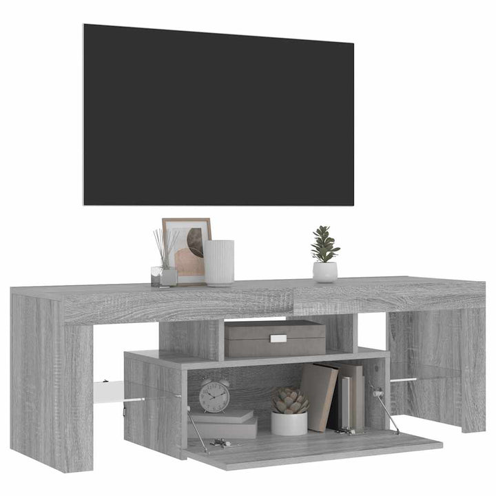 Tv-Bänk Med Led-Belysning 120X35X40 Cm