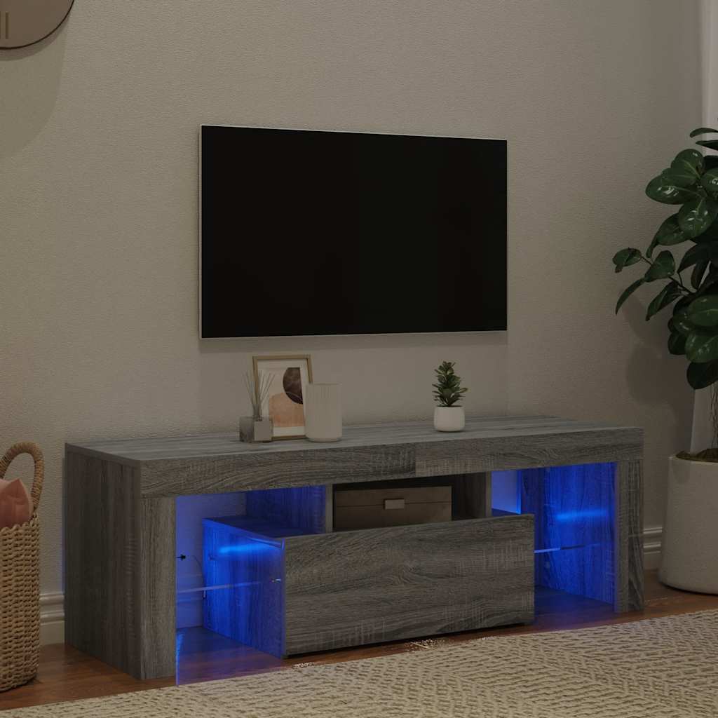 Tv-Bänk Med Led-Belysning 120X35X40 Cm