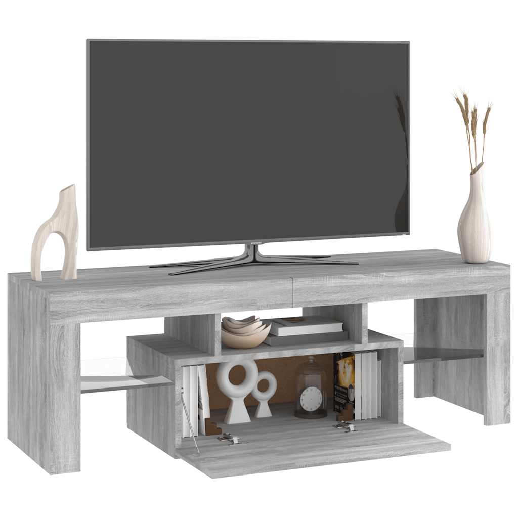 Tv-Bänk Med Led-Belysning 120X35X40 Cm