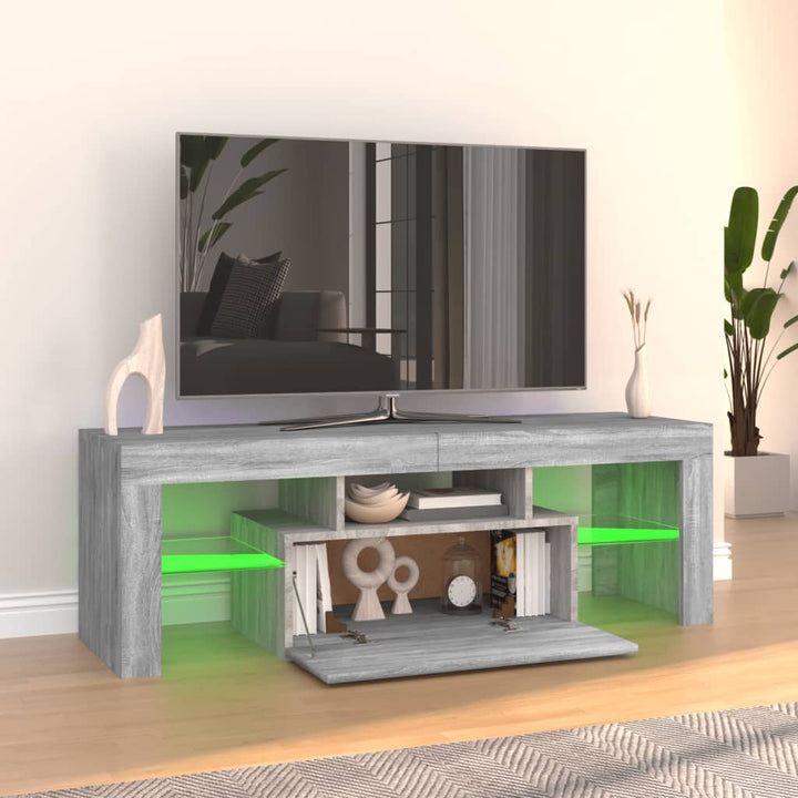 Tv-Bänk Med Led-Belysning 120X35X40 Cm