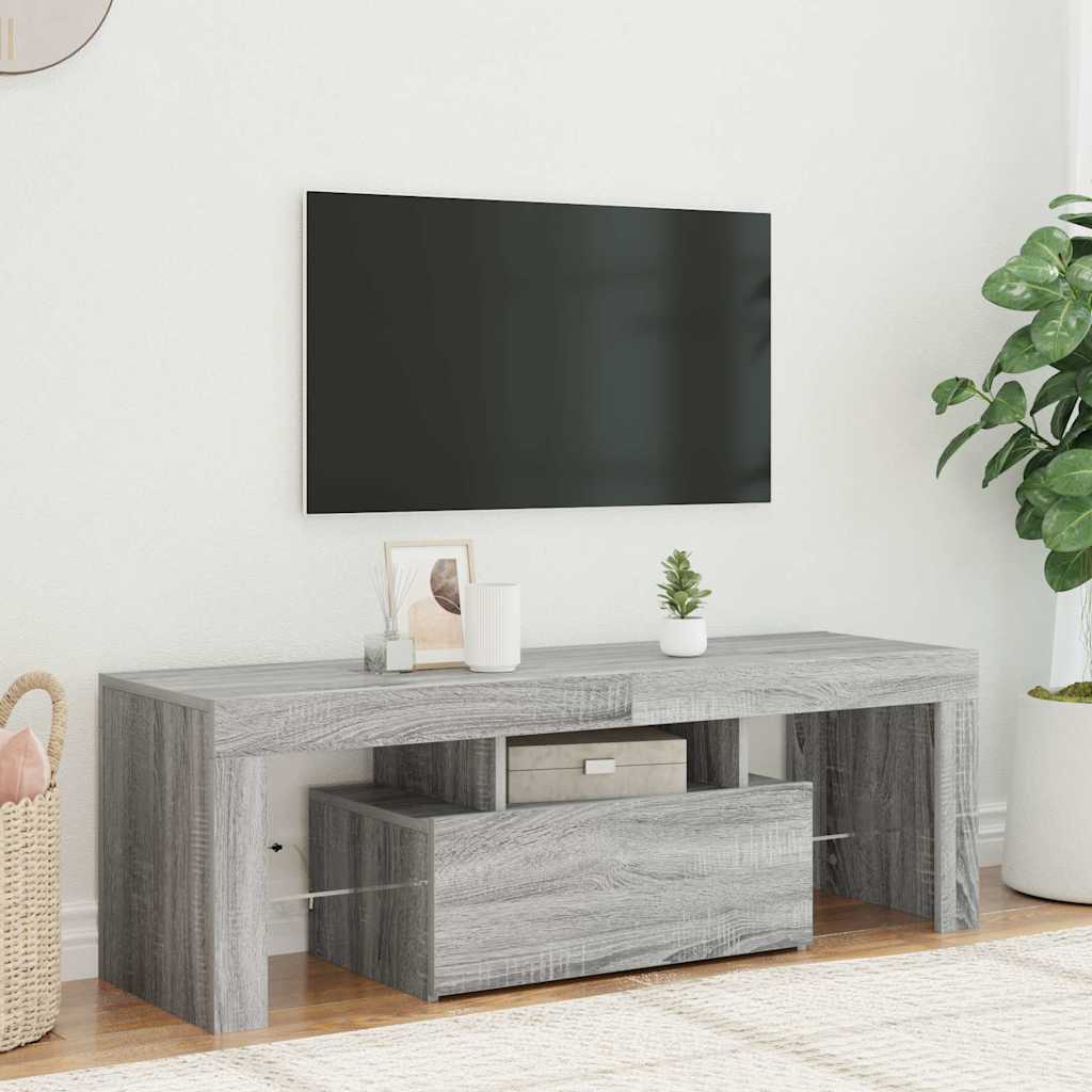Tv-Bänk Med Led-Belysning 120X35X40 Cm