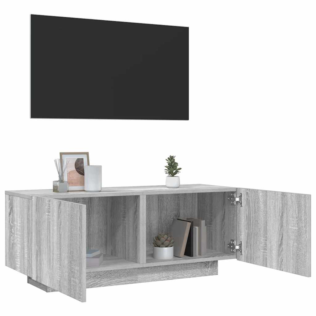 Tv-Bänk Vittrat Trä 100X35X40 Cm Konstruerat Trä