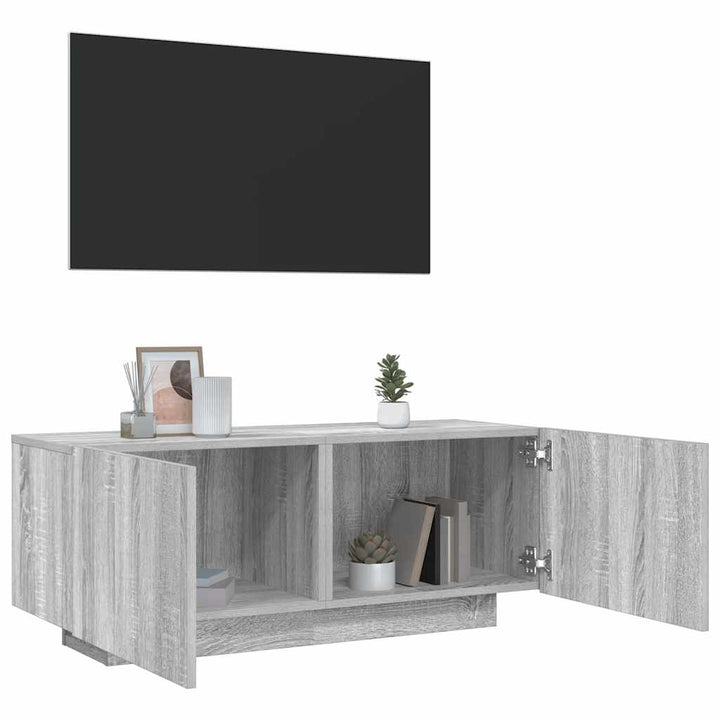 Tv-Bänk Vittrat Trä 100X35X40 Cm Konstruerat Trä