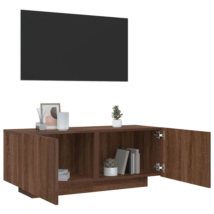 Tv-Bänk Vittrat Trä 100X35X40 Cm Konstruerat Trä