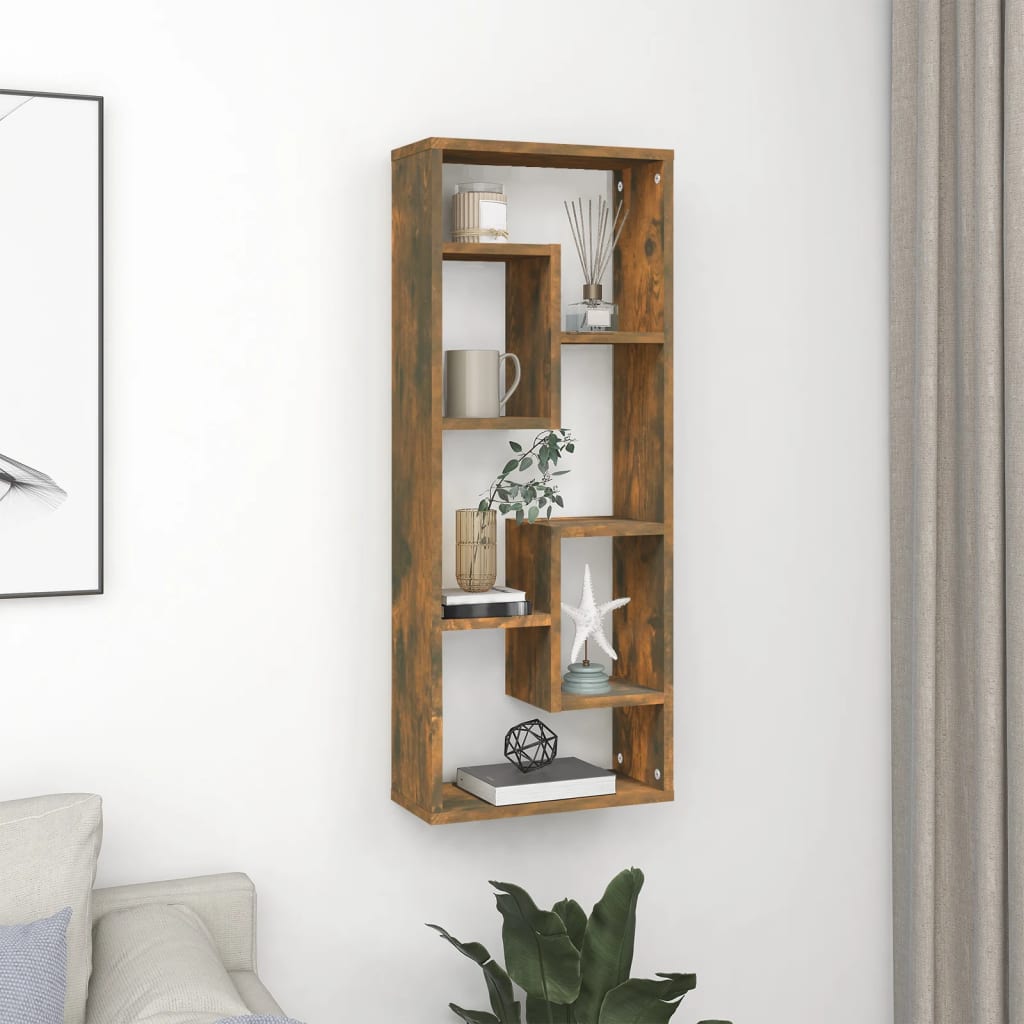 Vägghylla 36X16X90 Cm Konstruerat Trä