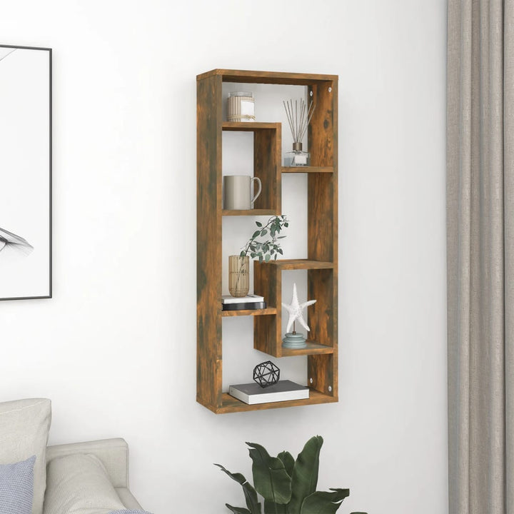 Vägghylla 36X16X90 Cm Konstruerat Trä