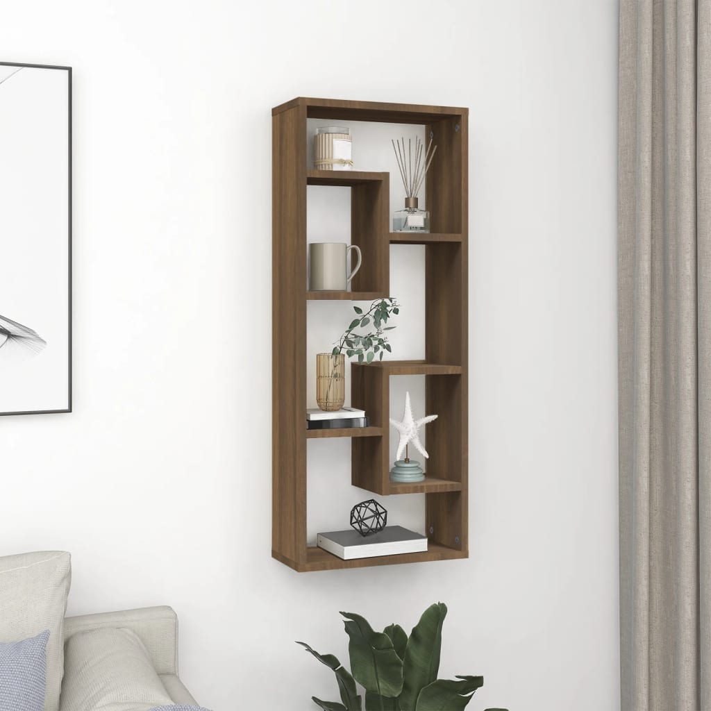 Vägghylla 36X16X90 Cm Konstruerat Trä