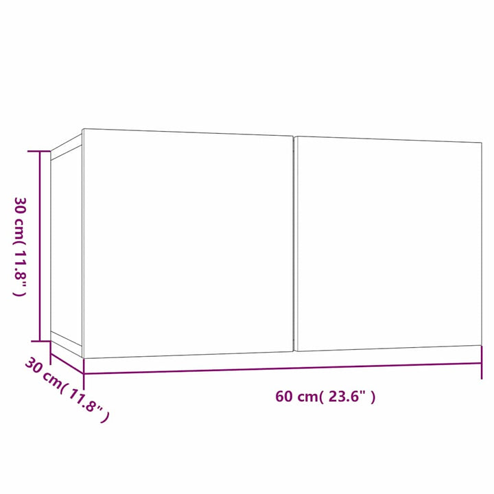 Tv-Bänkset 3 Pcs Brun Konstruerat Trä