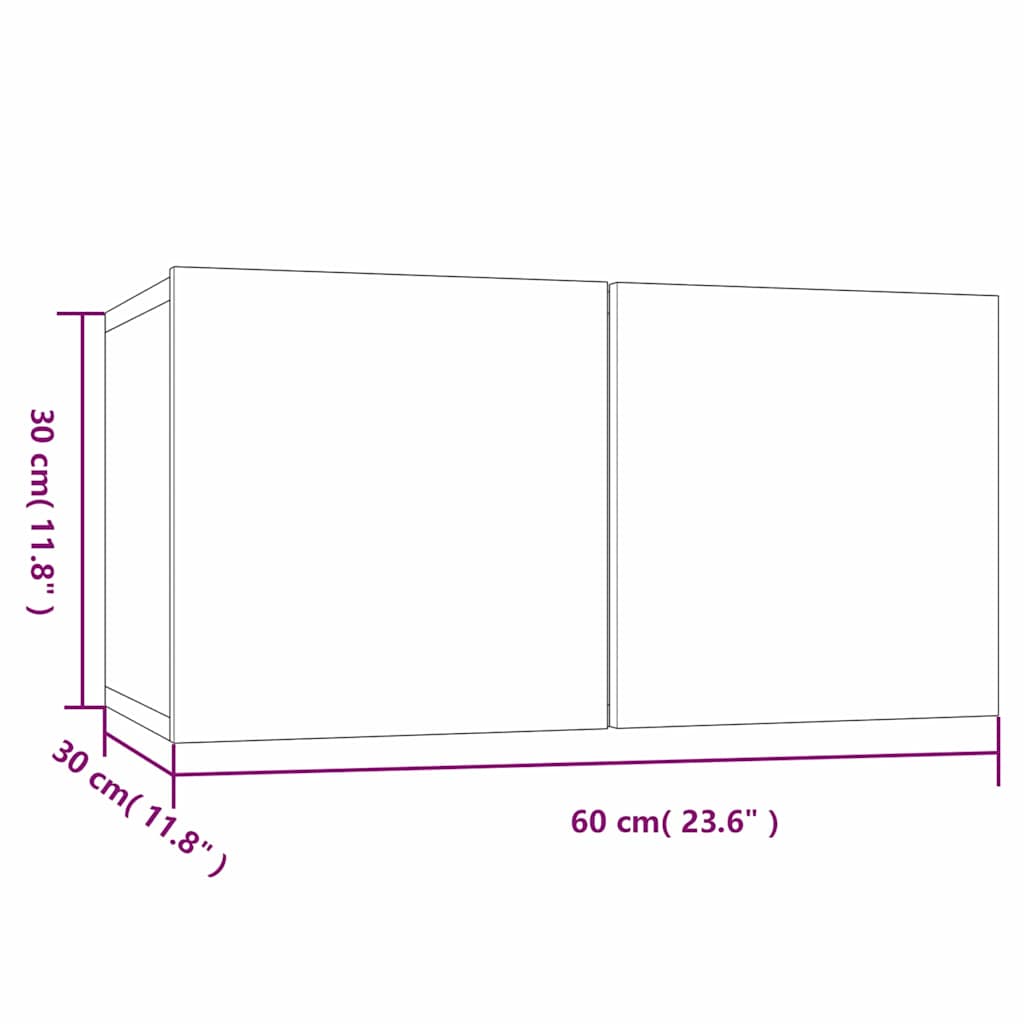 Tv-Bänkset 3 Pcs Brun Konstruerat Trä