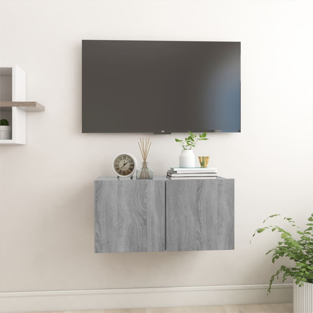 Väggmonterat Tv-Skåp Sonoma-Ek 60X30X30 Cm