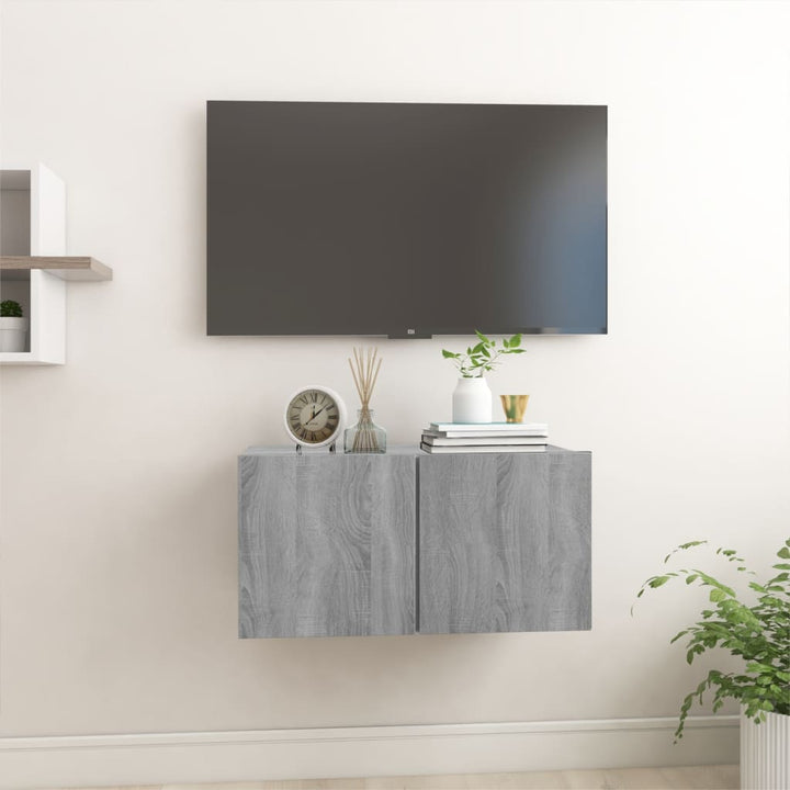 Väggmonterat Tv-Skåp Sonoma-Ek 60X30X30 Cm