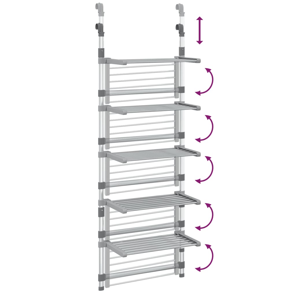 Torkställning Vägg 5 Nivåer Aluminium