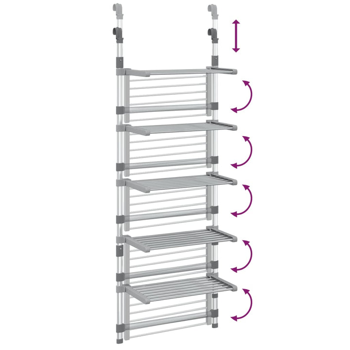 Torkställning Vägg 5 Nivåer Aluminium