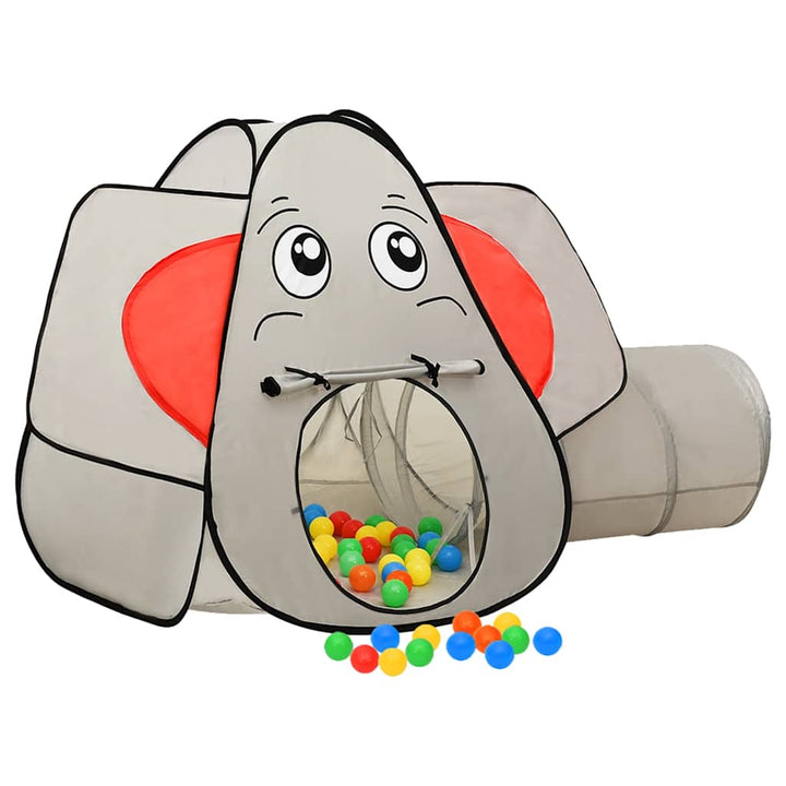 Lektält Elefant Grå Med 250 Bollar 174X86X101 Cm