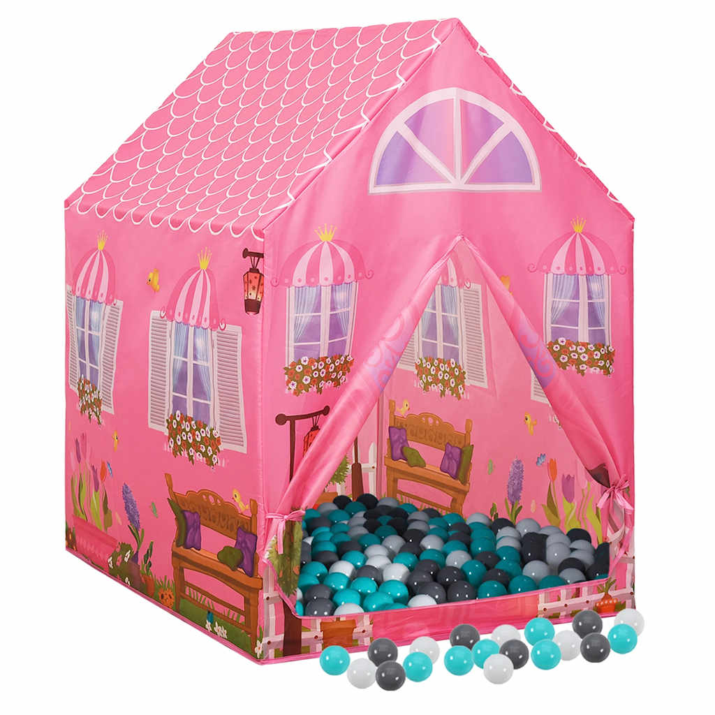 Lektält Med 250 Bollar Rosa 69X94X104 Cm